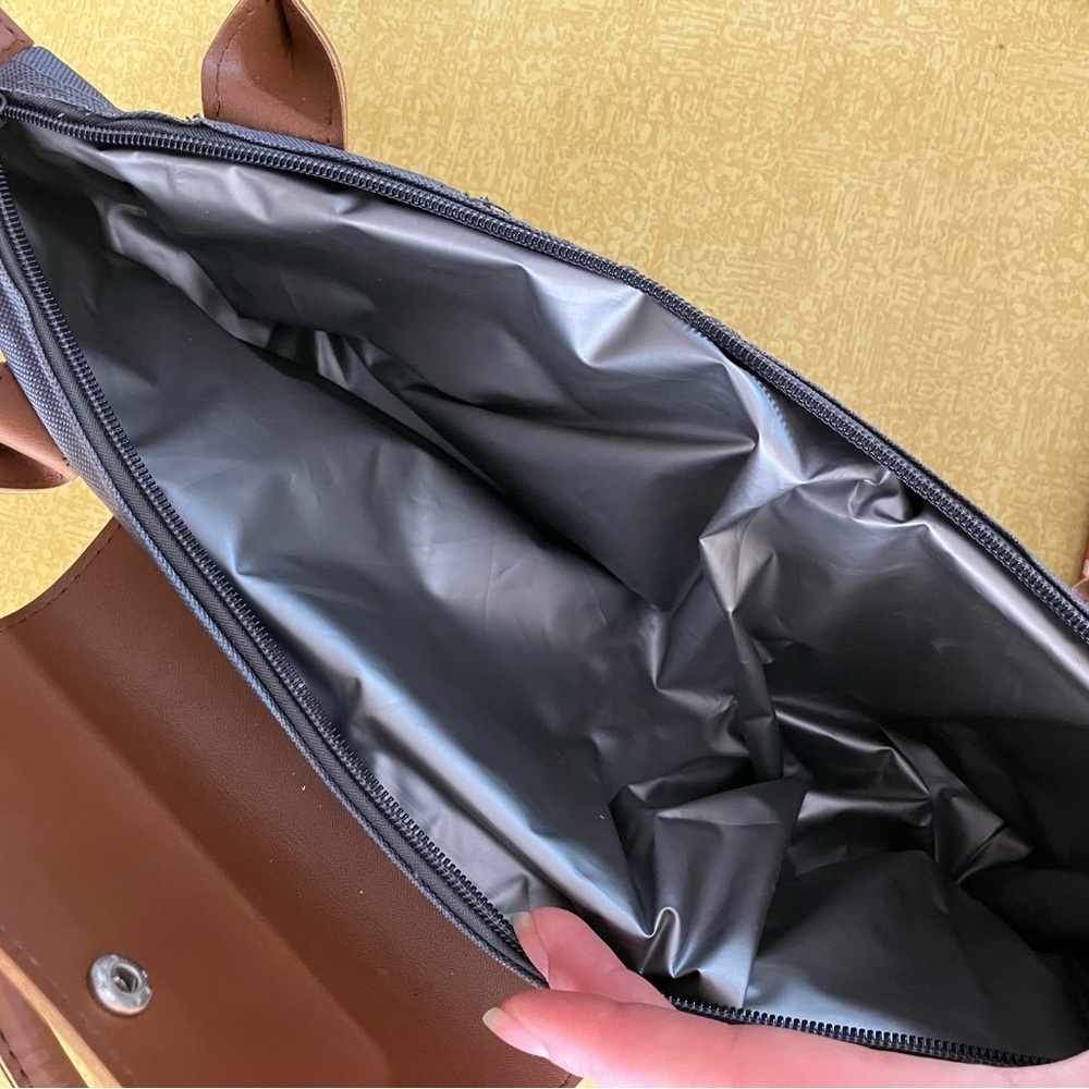 Samba Brown and Blue Insulated Wine Bag - Picture 6 of 7